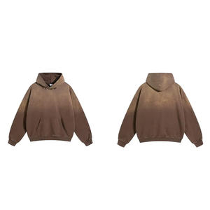 2025 Vintage Stone Acid Wash <b>Hoodie</b> for Men High Quality Cotton Embroidered Logo <b>Thermal</b> Hoodies Men - Product Image 6