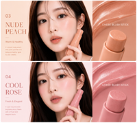 Mellow Pop Stick Blush Crème Multi-Usages avec Fini Rosé pour Joues, Lèvres et Visage - Tous Types de Peau 5g