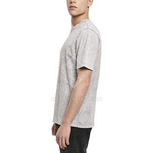 Camiseta Ligera y Transpirable para Hombre, Lavado Ácido, Color Sólido, Poliéster/Algodón, Secado Rápido, Ecológica, Corte Regular, Alta Calidad - Product Image 4