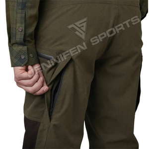 Pantalon de chasse professionnel pour homme, hiver/été, en cuir/toile, coupe-vent, imperméable, respirant, logo personnalisé, extérieur - Product Image 6