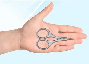 Safety Point High Quality Stainless Steel Beauty Manicure <b>Cuticle</b> <b>Scissors</b> Curved Nail Art Tools Right-Handed Straight Blade - Product Image 5