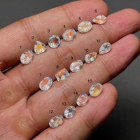 Pierre de lune arc-en-ciel de Madagascar, taille facetée, pierre précieuse en vrac, haute qualité, multicolore, pour la fabrication de bijoux, vente en gros