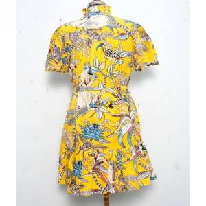 Vestido corto de algodón hecho a mano con estampado de mono para fiesta, vestido mini de verano para mujer, atuendo informal bohemio, vestido ligero y elegante - Product Image 5