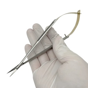 Kit de Herramientas Dentales Quirúrgicas Ametrina de 3 Piezas, Portaagujas Castroviejo de 18 cm, Tijeras, Pinzas para Implantes, Acero Inoxidable - Product Image 2