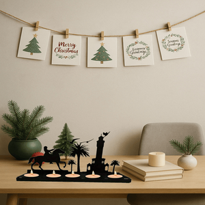 CIFbuy Modern Rustic Antler Wooden <b>Candle</b> Holders <b>Set</b> TikTok for Temu Pick Service for Holiday Home Decor and <b>Candle</b> Jars - Product Image 4