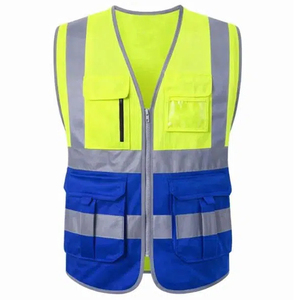เสื้อกั๊กนิรภัยสีน้ำเงิน แดง ส้ม แบบกำหนดเอง ANSI Class 2 EN ISO 20471 Class 1 แถบสะท้อนแสง กันน้ำ ไฟ LED กระพริบ น้ำหนักเบา สำหรับ - Product Image 5