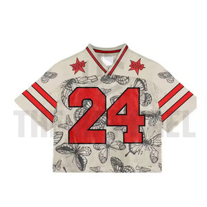 Camiseta de Jersey de Malla Tejida Formal de Primera Calidad OEM 2026 con Estampado Personalizado y Corte Holgado para Hombre - Product Image 4