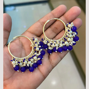 JeweleMarket Fashion Hoop Dangler Earrings | Ethnic Statement Accessories for Women - Product Image 3