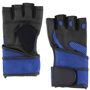 Unisex Durable Leather Half Finger Gym Gloves Wrist Support Hand Protection Outdoor Sports Fitness Non-Slip Hook Weight Lifting - Product Image 6