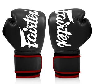 Gants de boxe en cuir faits main de qualité supérieure, pour Muay Thai et Kickboxing, avec absorption de l'humidité, doigts entièrement couverts, fermeture auto-agrippante et support de poignet. - Product Image 2