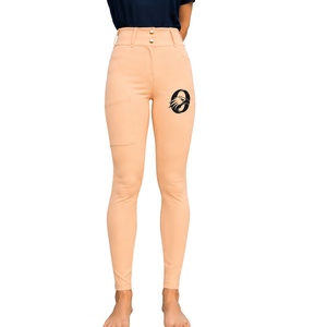 Pantalons d'équitation pour femmes, taille haute, extensibles, leggings d'équitation professionnels, culottes d'entraînement avec poche - Product Image 1