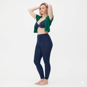 Conjunto de leggings de yoga y fitness de cintura alta para mujer, de secado rápido, con top deportivo tipo chaleco con cuello en V y espalda hermosa, de color liso. - Product Image 1