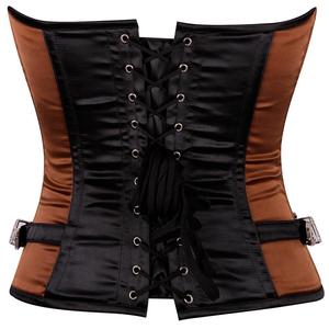 เสื้อครอเซ็ทวินเทจสำหรับผู้หญิง เซ็กซี่ กระชับสัดส่วน ระบายอากาศได้ดี ผ้าซาตินทันสมัย สำหรับสาวพลัสไซส์ - Product Image 3