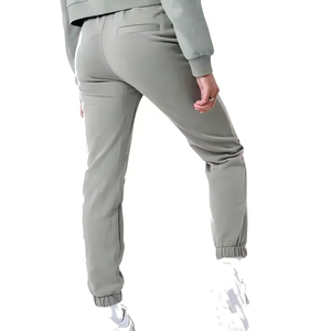 Custom Logo Crew Neck Sweatshirt Set Women's Cropped Top Blank Sweatsuit <b>Jogging</b> Suit Tracksuits 2 Piece Women's - Product Image 2