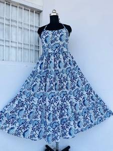 Women's Girls' Printed Pure Cotton Maxi Dress Indian Block Print Casual Summer Evening Party Trendy Wholesale <b>Long</b> Midi Bulk - Product Image 3