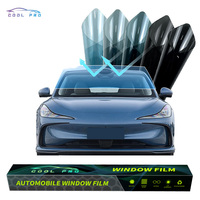 COOL PRO 2Mil Film Teinté pour Vitres de Voiture Double Couche Magnétique Couleur Unie Haute Isolation Réflexion Thermique