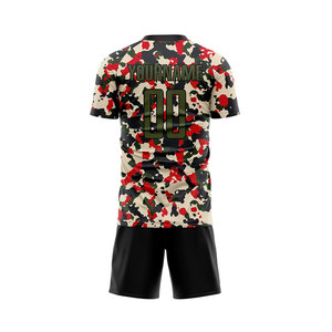 เสื้อฟุตบอลพิมพ์ลายตามสั่งสำหรับผู้ชาย ผ้าโพลีเอสเตอร์ซับเหงื่อ ทรงปกติ โลโก้ด้านหน้า ชุดกีฬาศิลปะการต่อสู้แบบผสมผสาน - Product Image 3