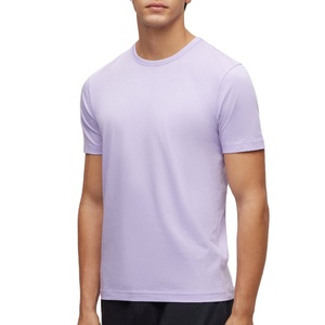 Camiseta de algodón Supima para hombre, camisetas de manga corta personalizadas con cuello redondo de ajuste Regular - Product Image 1