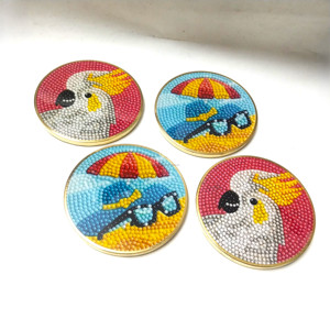 Handmade Wood Cute Eco-Friendly Round <b>Coaster</b> Set Decorative <b>Drink</b> <b>Coasters</b> for Coffee Table Home Decor - Product Image 5