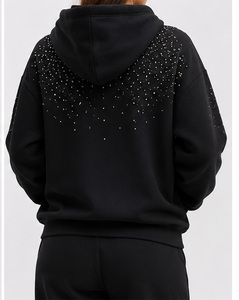 Fashion Bling Hoodie Women Sparkly Crystal Pullover Sweatshirt Oversized Streetwear Hoodie For Women In Wholesale Price - Product Image 2