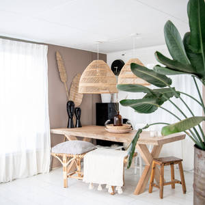 Meilleur modèle vente en gros moderne rotin naturel abat-jour lustres pendentif bambou intérieur utilisation pour la maison hôtel Villa ML21 ampoule - Product Image 3