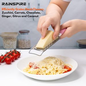 Grattugia per Formaggio e Limone in Acciaio Inox con Manico in Metallo per Cucina - Product Image 2
