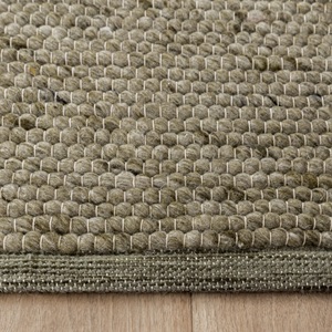 Modern Scandinavian Abstract Wool/Cotton Eco-Friendly <b>Flat</b> Pile Handmade Braided <b>Woven</b> Area <b>Rugs</b> for Bedroom - Product Image 3