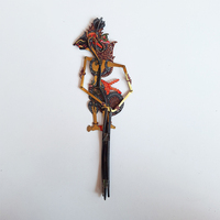 Marionnette Wayang Kulit en cuir indonésien artisanale, décoration de table traditionnelle javanaise, objet ethnique, souvenir