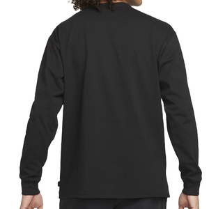 Nuevas llegadas estilo japonés 100% Jersey de algodón peso pesado cuello redondo Camiseta de manga larga para hombres - Product Image 3