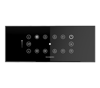 Interrupteur mural intelligent sans fil WiFi LED pour maison connectée Fox Domotics, contrôle tactile intelligent, 6 modules, certifié CE, verre résistant aux chocs