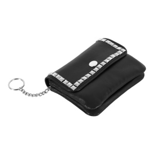 <b>Smart</b> Range Leather Ladies Genuine Lambskin Soft Napa Leather Coin Purse Black Diamond Studded Zip Key Pouch Small <b>Wallet</b> - Product Image 5