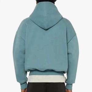 Sweat à capuche zippé pour homme, hiver, broderie 3D, 100% coton, respirant, séchage rapide, pull-over fitness, sweats à capuche vierges pour homme, en vente, OEM - Product Image 4