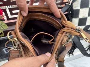 Wholesale High Quality Cowhide Leather Fringe <b>Bag</b> Hand Tooled Carving Beautiful Designer Party Wear <b>Bags</b> Women's Multi Use - Product Image 6