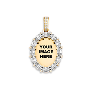 D'VINS JEWELS Pendentif ovale de luxe en or massif 18 carats avec diamant taille brillant serti en griffes, personnalisé, certifié IGI, unisexe, pour tous les jours - Product Image 2