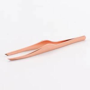 Pinces à cils en acier inoxydable à pointes lisses, logo personnalisé, emballage en tube, outil de beauté de précision, options multicolores - Product Image 6