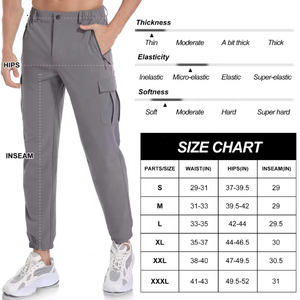 Men 100% Cotton Outdoor Cargo Pants Lightweight Breathable Quick Dry Mid Waist Jogger <b>Trousers</b> 6XL for Hiking <b>Travel</b> Casual Wear - Product Image 6