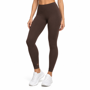 Leggings Deportivos de Cintura Media para Mujer, al por Mayor, con Efecto Levanta Glúteos, Compresión Elástica, Sin Costuras, Sólidos, para Yoga, de Secado Rápido - Product Image 1
