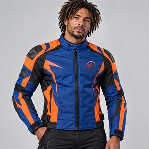 Veste de moto respirante en Cordura, construction en tissu durable, coupe confortable, design protecteur pour la course à moto - Product Image 4