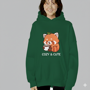 Sweat à capuche décontracté pour femme, tissu mi-lourd, confortable, vêtements de rue quotidiens - Product Image 1