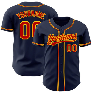 Maglia da Baseball Stampata All'Ingrosso, Bianca e Blu Navy, Stile Retrò, Manica Corta, Top Sportivo, Attrezzatura da Softball Estiva - Product Image 1