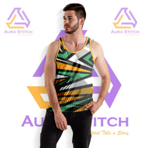 OEM personalizado 100% algodón sin mangas Muscle Tank Top para hombres de punto deporte Fitness gimnasio ropa Casual estampado patrón para correr - Product Image 3