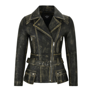 <b>Women's</b> Genuine Napa Leather Belted Biker <b>Jacket</b> Custom Slim Fit Motorcycle Leather <b>Jacket</b> Private Label Wholesale Manufacturer - Product Image 6