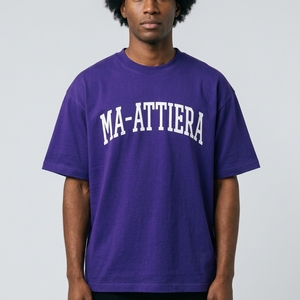 Men's T Shirt Purple Text Graphic Crew Neck Short Sleeve Oversized Fit Casual <b>Tshirt</b> Streetwear Clothes T Shirt - Product Image 1