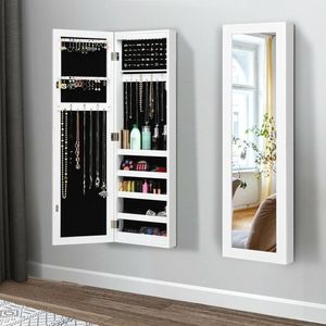 Gabinete de Joyería con Espejo LED para Pared o Puerta con Luz Integrada - Product Image 1