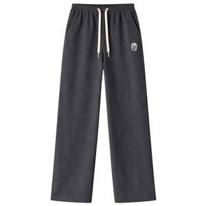 Pantalones de chándal de algodón acanalados lavados de peso pesado para hombre, estilo casual urbano con cordón en la cintura, ropa deportiva de moda - Product Image 3