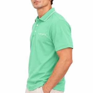 Polo homme à manches courtes, col classique, décontracté, respirant, en coton Oxford, coupe régulière, design personnalisé - Product Image 3