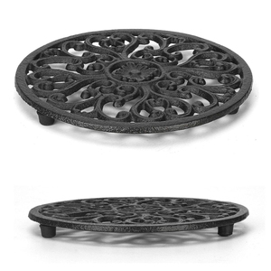 Sous-plat en métal résistant à la chaleur, design Arbre de Vie, finition argentée, en aluminium, pour table à manger et comptoir de cuisine - Product Image 5