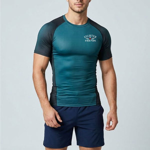Camisetas de compresión para hombre de color sólido, ropa de verano, hechas en Pakistán. - Product Image 2