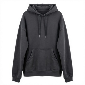 เสื้อฮู้ดดี้โอเวอร์ไซส์ผู้ชาย สีพื้น ผ้าฝ้ายฟลีซ สวมใส่สบาย มีกระเป๋าหน้า เหมาะสำหรับใส่ในฤดูใบไม้ร่วง - Product Image 3