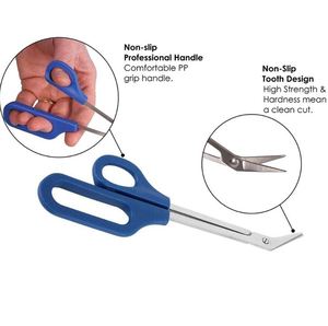 Ciseaux à ongles à long manche pour adultes et seniors, coupe-ongles en acier inoxydable pour ongles épais et callosités, ciseaux multifonctionnels - Product Image 2